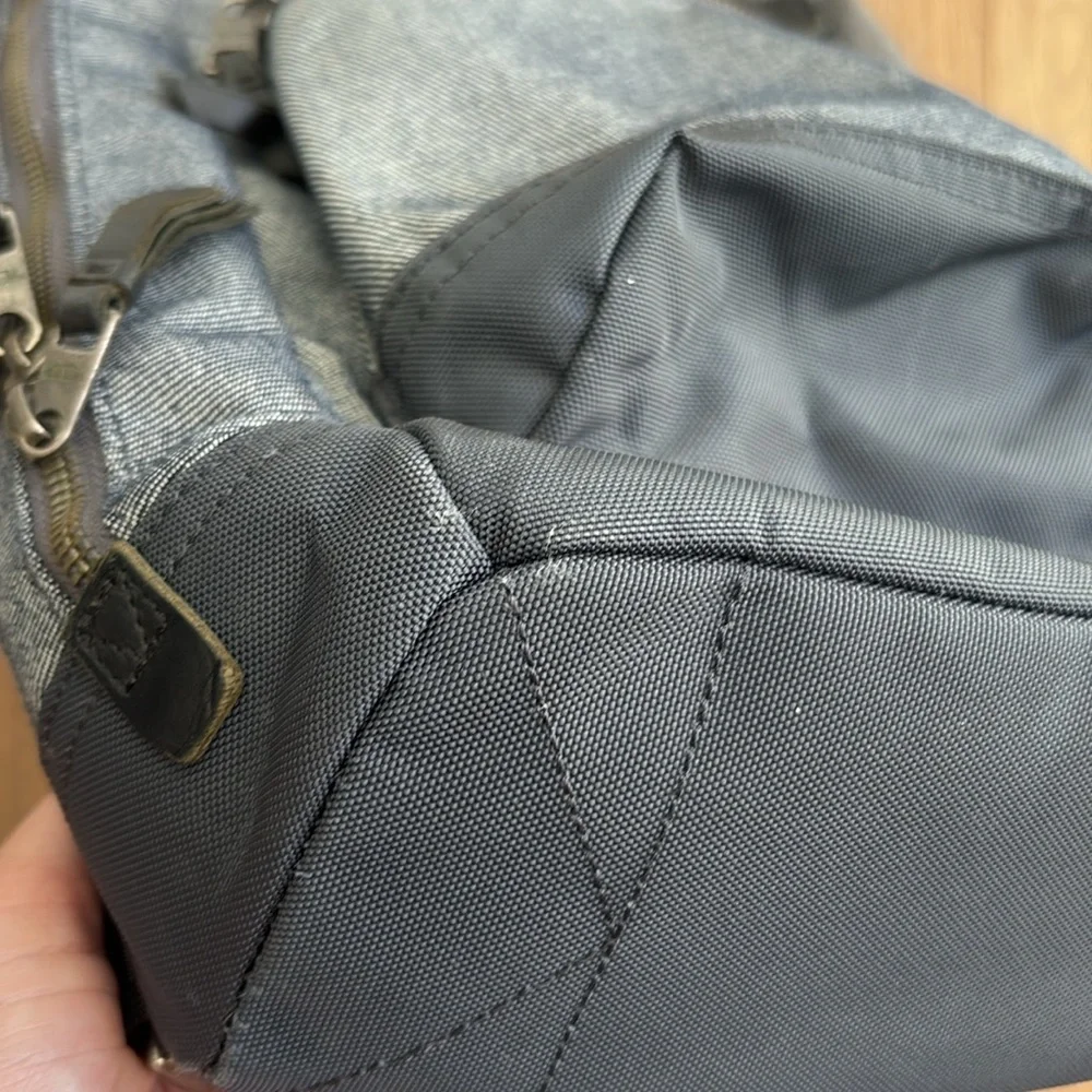 Tumi one strap demin backpack